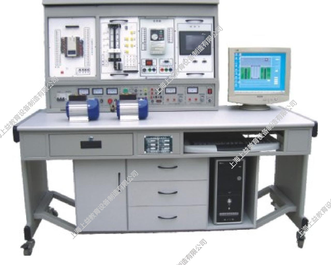SYPLC-04A 网络型PLC可编程控制器、变频调速及电气控制实验装置（PLC、变频器、触摸屏、电气控制）