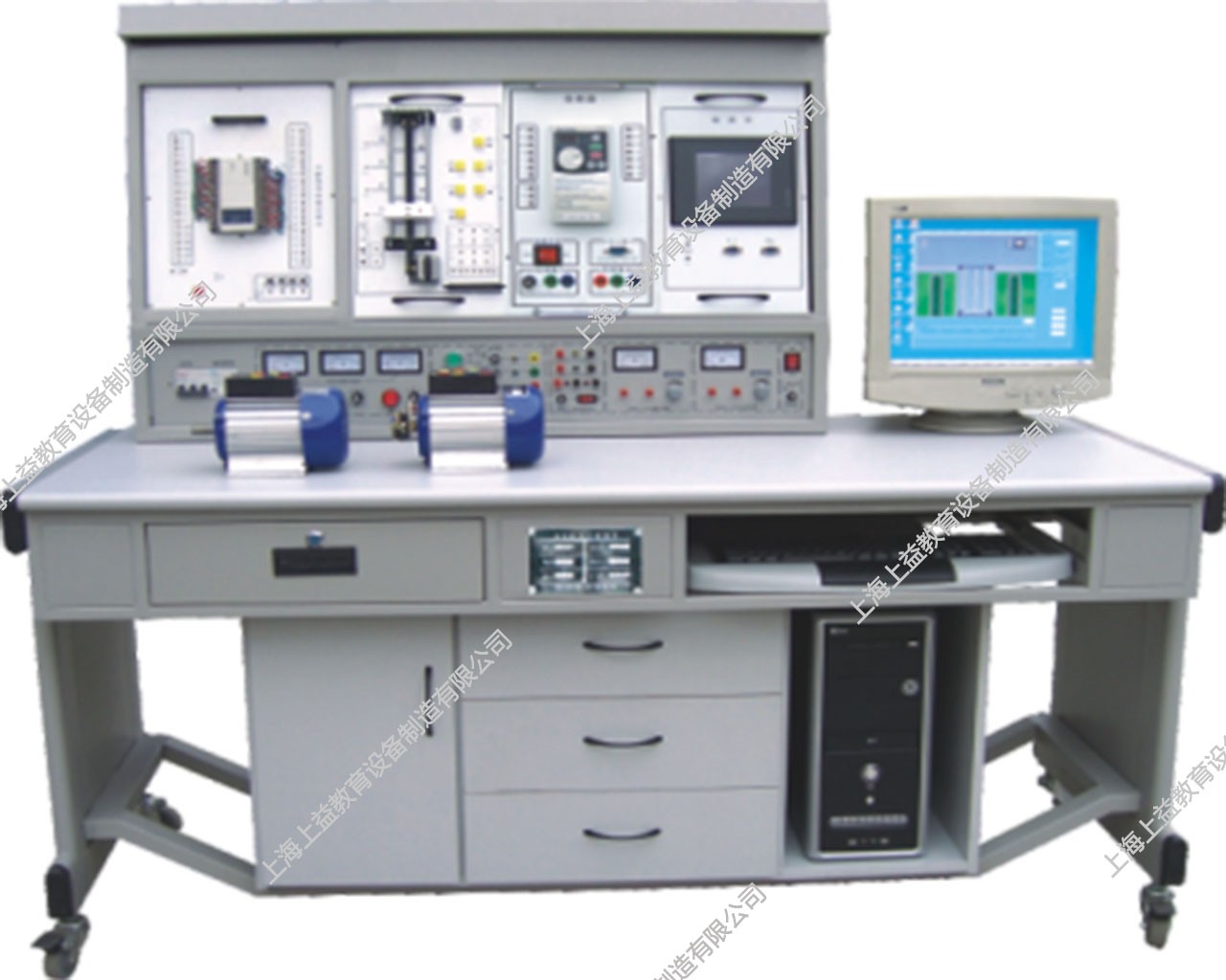 SYPLC-04B 网络型PLC可编程控制器、变频调速、电气控制及单片机实验开发综合实验装置（PLC、变频器、触摸屏、电气控制、单片机）