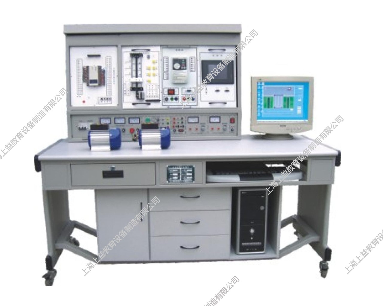 SYPLC-104B网络型PLC可编程控制器/变频调速/电气控制及单片机综合实验装置（PLC、变频器、触摸屏、电气控制、单片机）